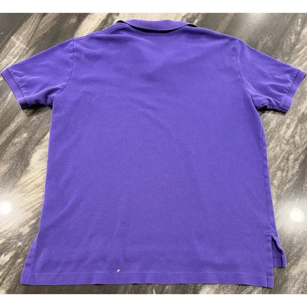 Polo Ralph Lauren Purple Orange Pony Mesh Polo Shirt Men’s Large Classic